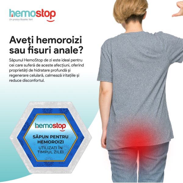 Pachet de sapunuri pentru hemoroizi, HemoStop® pentru dimineata, zi si noapte, 3x100g - Image 12