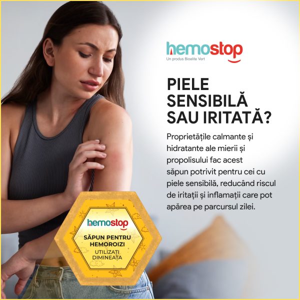 Sapun pentru hemoroizi, HemoStop® pentru dimineata, cu efect calmant, antiinflamator, cicatrizant, 100g - Image 12